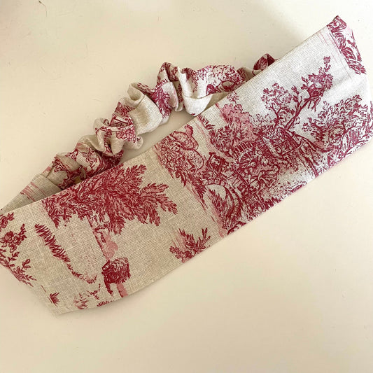 BANDEAU TOILE DE JOUY ROUGE "édition limitée"