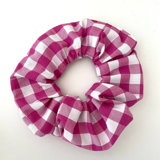 Chouchou cheveux vichy rose – accessoire cheveux  - Lilly Rose