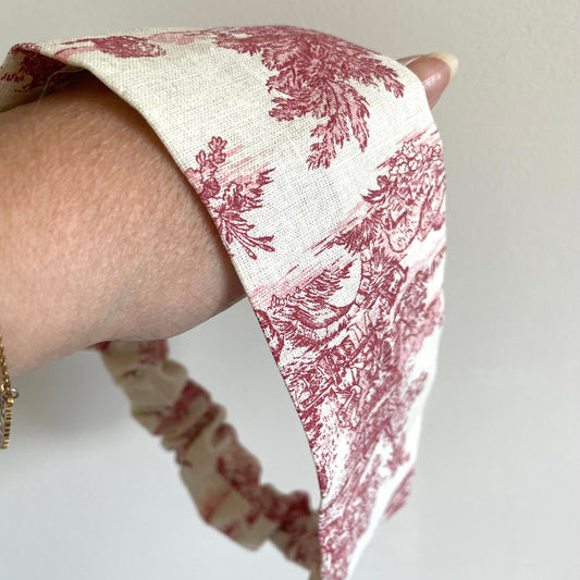 BANDEAU TOILE DE JOUY ROUGE "édition limitée"