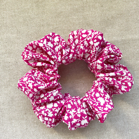 chouchou cheveux rose liberty fait main Creasoiz